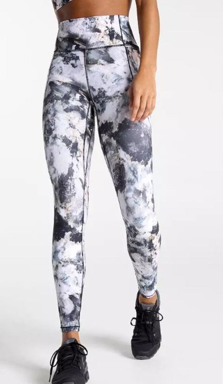 CALIA Inspire High Rise 7/8 Leggings XS Marble Print Yoga Gym Pockets NWT